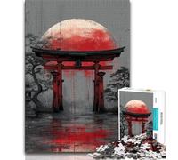 Puzzle 1000 pièces pour Adultes et Adolescents, Porte Torii Japonaise, Anti-Stress, séjour, Tuer Le Temps, liste de souhaits avec Le Père Noël (Taille 75x50cm)