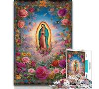 Puzzle 1000 pièces pour Adultes et Adolescents Portrait de Marie la Mère 1000 pièces pour Adolescents,Jeux d'activités familiales stimulants,Jouet de Bricolage pour décoration Murale de la Maison