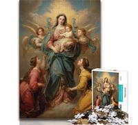 Puzzle 1000 pièces pour Adultes et Adolescents Portrait de Marie la Mère 1000 pièces pour Adultes, Jeux Amusants, décoration Murale, Cadeaux d'anniversaire et de Noël Uniques (Taille 38x26cm)