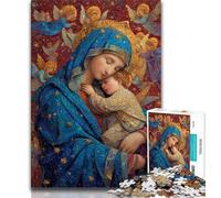 Puzzle 1000 pièces pour Adultes et Adolescents, Portrait de Marie la Mère, Aide Le Cerveau à exercer des Jouets addictifs pour cultiver la Patience, décoration Parfaite (75x50cm)