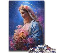 Puzzle 1000 pièces pour Adultes et Adolescents Portrait de Marie la Mère Entraînez Votre Cerveau et Vos Mains Cadeaux pour Les Amis et la Famille 38x26cm
