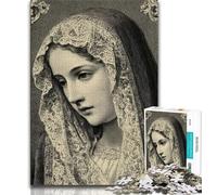 Puzzle 1000 pièces pour Adultes et Adolescents Portrait de Marie la Mère Puzzles pour Adolescents, pour Jeu éducatif Défi Jouet Cadeau d'anniversaire, Cadeaux, Décoration Murale (Taille 75x50cm)