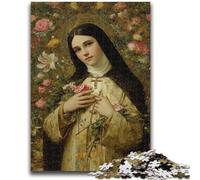 Puzzle 1000 pièces pour Adultes et Adolescents Portrait de Marie la Mère Soulagement du Stress Défi Difficile Renforcer l'amour Entre Les Couples 50x75cm