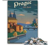 Puzzle 1000 pièces pour Adultes et Adolescents Prague, Jeux éducatifs et décoration d'intérieur, idéal comme Cadeau pour Toute la Famille 75x100cm