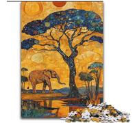 Puzzle 1000 pièces pour Adultes et Adolescents Prairies africaines, à partir de 14 Ans Décoration d'intérieur à Offrir à Toute la Famille et aux Amis (Taille 50x75cm)