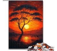 Puzzle 1000 pièces pour Adultes et Adolescents Prairies africaines, activité familiale, décoration d'intérieur Unique et Cadeaux pour Les 14 Ans et Plus (Taille 26x38cm)