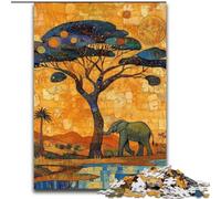 Puzzle 1000 pièces pour Adultes et Adolescents Prairies africaines, pour Les 14 Ans et Plus, Jeu éducatif, défi, Jouet, Cadeau d'anniversaire (Taille 50x75cm)