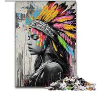 Puzzle 1000 pièces pour Adultes et Adolescents, Princesse Indienne, Graffiti, Jouets éducatifs, Jeux de Famille, Cadeaux pour Amis et Famille (Taille 50x75cm)