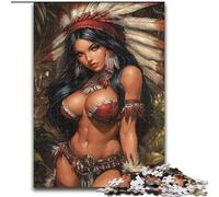 Puzzle 1000 pièces pour Adultes et Adolescents Princesse Indienne, Jeu Stimulant et Familial avec des pièces de Formes aléatoires entièrement emboîtables (Taille 50x75cm)