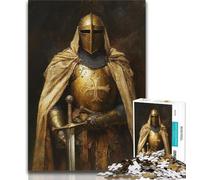 Puzzle 1000 pièces pour Adultes et Adolescents - Puissant Chevalier médiéval, décoration Murale Artistique et idée Cadeau d'anniversaire pour Amis, Bureau à Domicile (75x50cm)
