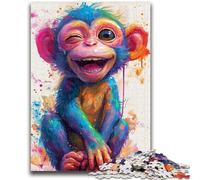 Puzzle 1000 pièces pour Adultes et Adolescents Puzzle bébé Singe Souriant pour Adolescents, Casse-tête - Cadeau d'anniversaire pour Homme 50x75cm
