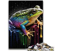 Puzzle 1000 pièces pour Adultes et Adolescents Puzzle coloré Crapaud, décoration Murale Artistique et idée Cadeau d'anniversaire pour Amis, Bureau à Domicile (75x50cm)