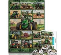 Puzzle 1000 pièces pour Adultes et Adolescents Puzzle de Collage de tracteurs pour Adolescents Anti-Stress Vacances à la Maison Passe-Temps améliore l'amour Entre Couples 26x38cm