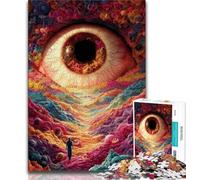 Puzzle 1000 pièces pour Adultes et Adolescents, Puzzle œil mystérieux pour Adultes, Anti-Stress, Vacances, Tue Le Temps, décoration d'intérieur (Taille 75x50cm)