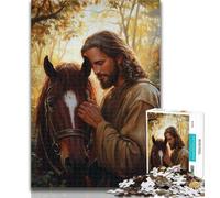 Puzzle 1000 pièces pour Adultes et Adolescents Puzzle Jésus pour Adultes Relax Games est Un pour Toute la Famille 50x75cm