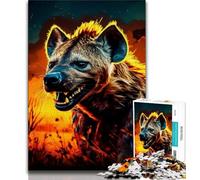 Puzzle 1000 pièces pour Adultes et Adolescents Puzzle psychédélique The Hyena pour Adolescents Cadeaux Secret Santa pour Les 14 Ans et Plus 38x26cm