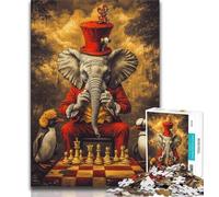 Puzzle 1000 pièces pour Adultes et Adolescents Puzzles Animaux du Cirque pour Adultes Apprentissage éducatif pour Toute la Famille (Taille 75x50cm)
