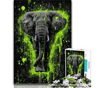 Puzzle 1000 pièces pour Adultes et Adolescents Puzzles Animaux éléphants pour Adultes, éducatifs et éducatifs pour Toute la Famille (Taille 38x26cm)