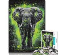 Puzzle 1000 pièces pour Adultes et Adolescents Puzzles Animaux éléphants pour Adultes, éducatifs et éducatifs pour Toute la Famille (Taille 38x26cm)