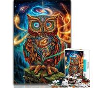 Puzzle 1000 pièces pour Adultes et Adolescents Puzzles Animaux fantastiques hiboux pour Adolescents Casse-tête - Cadeau d'anniversaire pour Homme 26x38cm