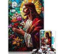 Puzzle 1000 pièces pour Adultes et Adolescents Puzzles artistiques de Jésus pour Adultes Relax Games est Un pour Toute la Famille 26x38cm