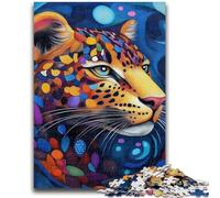 Puzzle 1000 pièces pour Adultes et Adolescents Puzzles artistiques léopard pour Adolescents Un Jeu Stimulant, idéal comme Cadeau pour Toute la Famille (38x26cm)