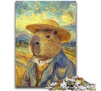 Puzzle 1000 pièces pour Adultes et Adolescents Puzzles Capybara de Style Night Sky pour Adolescents, Design Dynamique et Unique Expérience de Puzzle relaxante et stimulante (75x50cm)