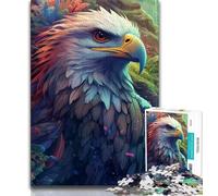 Puzzle 1000 pièces pour Adultes et Adolescents Puzzles d'aigles colorés pour Adolescents Cadeaux du Père Noël Secret pour Les 14 Ans et Plus 38x26cm