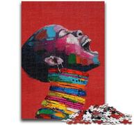 Puzzle 1000 pièces pour Adultes et Adolescents Puzzles de Peinture à l'huile de Femmes africaines pour Adolescents, Casse-tête - Cadeau d'anniversaire pour Hommes 50x75cm