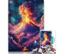 Puzzle 1000 pièces pour Adultes et Adolescents Puzzles d'éruption volcanique pour Adolescents Cadeaux du Père Noël Secret pour Les 14 Ans et Plus 38x26cm
