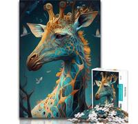 Puzzle 1000 pièces pour Adultes et Adolescents Puzzles Girafe du Royaume Enchanté pour Adultes Relax Games est Un pour Toute la Famille (Taille 75x50cm)