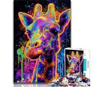 Puzzle 1000 pièces pour Adultes et Adolescents Puzzles Girafe mystérieuse pour Adultes, Jeux Amusants, décoration Murale, Cadeaux d'anniversaire et de Noël Uniques (Taille 38x26cm)