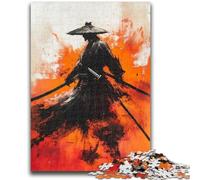 Puzzle 1000 pièces pour Adultes et Adolescents, Puzzles Guerriers Ninja Japonais, Jeux éducatifs, décoration d'intérieur, adapté à la décoration de Bureau (75x50cm)