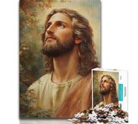 Puzzle 1000 pièces pour Adultes et Adolescents Puzzles Jésus pour Adultes, Jouets de Jeu Chaque pièce est Unique - Jeu Familial Stimulant et Amusant (Taille 38x26cm)