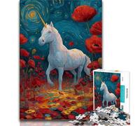 Puzzle 1000 pièces pour Adultes et Adolescents, Puzzles Licorne mystérieuse pour Adultes, Jeux éducatifs, décoration d'intérieur, Convient pour la décoration de Bureau (Taille 38x26cm)