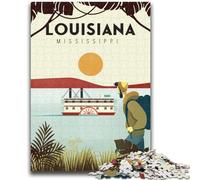 Puzzle 1000 pièces pour Adultes et Adolescents, Puzzles Louisiane pour Adolescents, Jeu de Quiz, décoration Murale, Cadeaux d'anniversaire et de Noël Uniques (26x38cm)