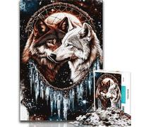 Puzzle 1000 pièces pour Adultes et Adolescents Puzzles Loup Fantastique pour Adultes, pour Un Jeu Stimulant et Familial (Taille 38x26cm)
