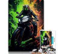 Puzzle 1000 pièces pour Adultes et Adolescents Puzzles Motos Cool pour Adolescents Casse-tête - Cadeau d'anniversaire pour Homme 26x38cm