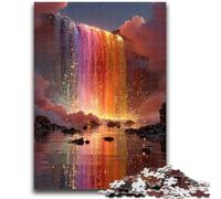 Puzzle 1000 pièces pour Adultes et Adolescents Puzzles Rainbow Falls pour Adolescents, Casse-tête - Cadeau d'anniversaire pour Homme (75x50cm)