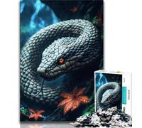 Puzzle 1000 pièces pour Adultes et Adolescents Puzzles Serpents fantastiques pour Adolescents avec Affiche et fiche de Questions-réponses Assorties pour Les 14 Ans et Plus 38x26cm