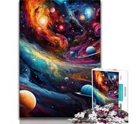 Puzzle 1000 pièces pour Adultes et Adolescents Puzzles Univers colorés pour Adolescents Jeux Amusants Chaque pièce est Unique Jeu Familial Stimulant et Amusant (Taille 75x50cm)
