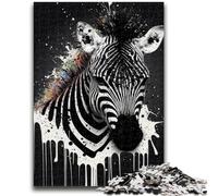 Puzzle 1000 pièces pour Adultes et Adolescents Puzzles zèbre colorés pour Adultes, Cadeaux d'anniversaire, décoration Murale pour Les 14 Ans et Plus (75x50cm)