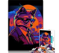 Puzzle 1000 pièces pour Adultes et Adolescents Red Fox Butcher Gangster 1000 pièces pour Adultes Anti-Stress Staycation Kill Time Wishlist avec Père Noël 38x26cm