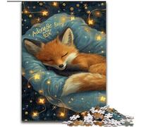 Puzzle 1000 pièces pour Adultes et Adolescents Renard endormi, activité Amusante pour la Maison, Jouets pour Les Jours de Pluie, Cadeaux d'anniversaire (Taille 50x75cm)
