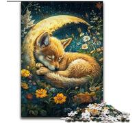 Puzzle 1000 pièces pour Adultes et Adolescents Renard endormi, Jouet éducatif idéal comme Cadeau pour Toute la Famille (Taille 26x38cm)