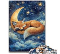 Puzzle 1000 pièces pour Adultes et Adolescents Renard endormi pour Les 14 Ans et Plus Jeux de Famille Jeu de Noël Cadeaux pour Femmes 26x38cm