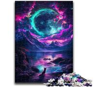 Puzzle 1000 pièces pour Adultes et Adolescents, Renard sous la planète, Jouets éducatifs, Jeux de Famille, Cadeaux pour Amis et Famille, 26x38cm