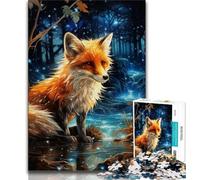 Puzzle 1000 pièces pour Adultes et Adolescents, Renards, Art au Fusain, pour Une Escapade relaxante et Une décoration d'intérieur (75x50cm)