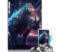 Puzzle 1000 pièces pour Adultes et Adolescents Rhino du Futur, Puzzle 1000 pièces, Jeu éducatif, défi, Jouet, Cadeau pour Toute la Famille (Taille 75x50cm)