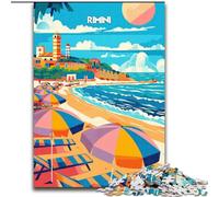 Puzzle 1000 pièces pour Adultes et Adolescents Rimini Beach Bliss, pour Les 14 Ans et Plus pour Un Jeu éducatif, Un défi, Un Jouet, Un Cadeau pour Les Anniversaires 50x75cm
